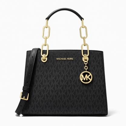 MK cynthia small signature logo satchel
