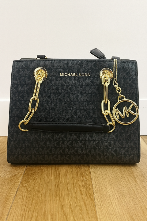 MK cynthia small signature logo satchel