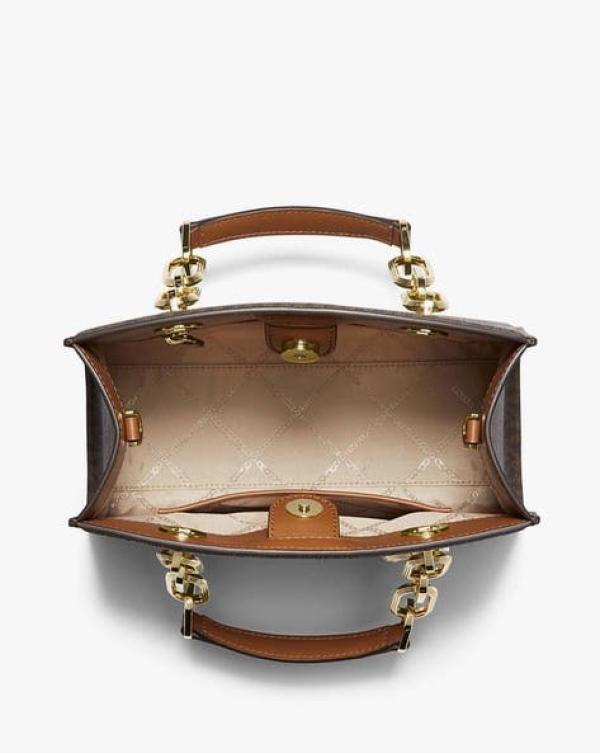 MK cynthia small signature logo satchel