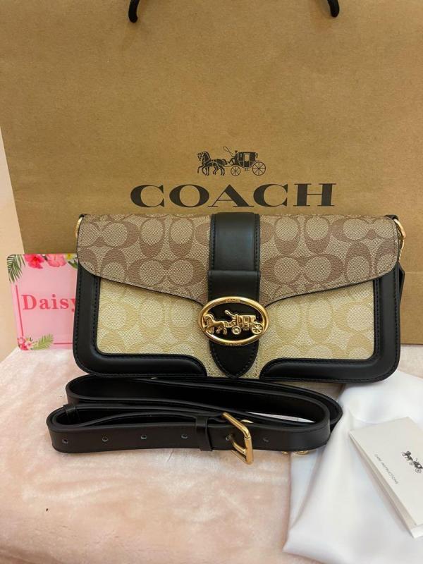 CH Georgie flower daisy embroidery tabby shoulder bag with box