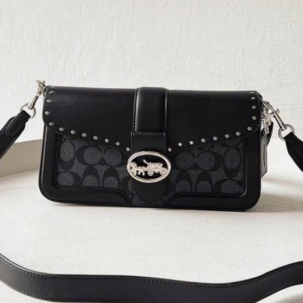 CH Georgie flower daisy embroidery tabby shoulder bag with box