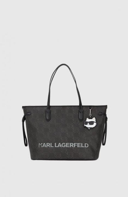 KL lagerfeld ikon large monogram totebag