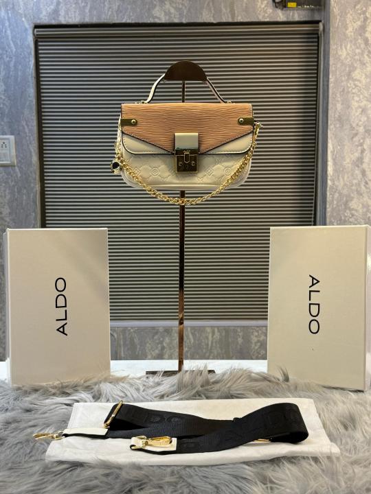 Ald Bone DALLANNA&amp;Logo Medium Cross Body Bag with box