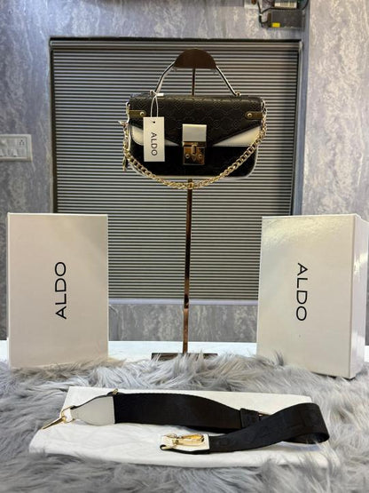 Ald Bone DALLANNA&amp;Logo Medium Cross Body Bag with box