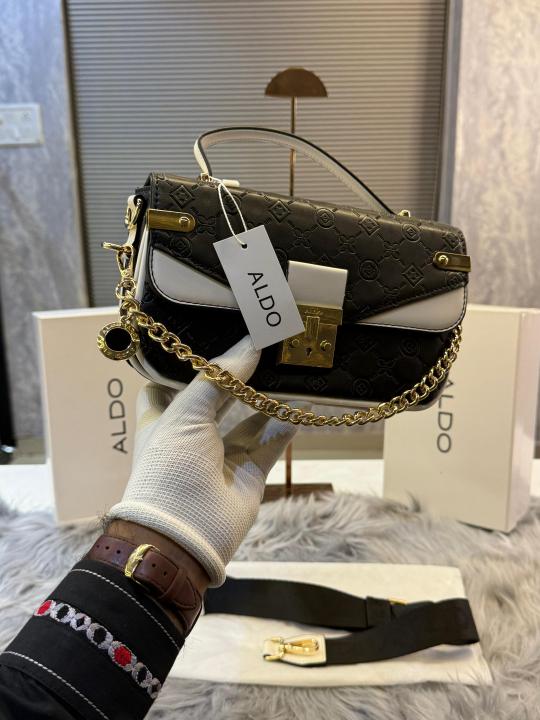 Ald Bone DALLANNA&amp;Logo Medium Cross Body Bag with box