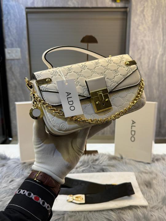Ald Bone DALLANNA&amp;Logo Medium Cross Body Bag with box
