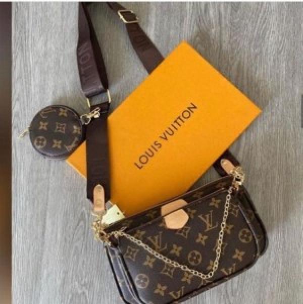 LV pochette belt with og box