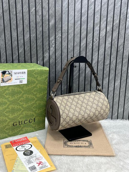 Gci  GG Supreme Round Vanity Crossbody Bag With Box