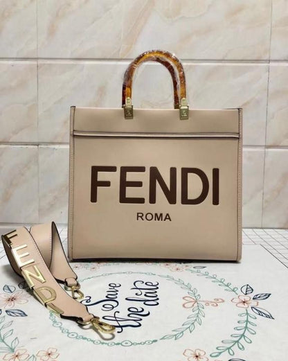 Fd Sunshine Shopper Tote With Charm LongBelt