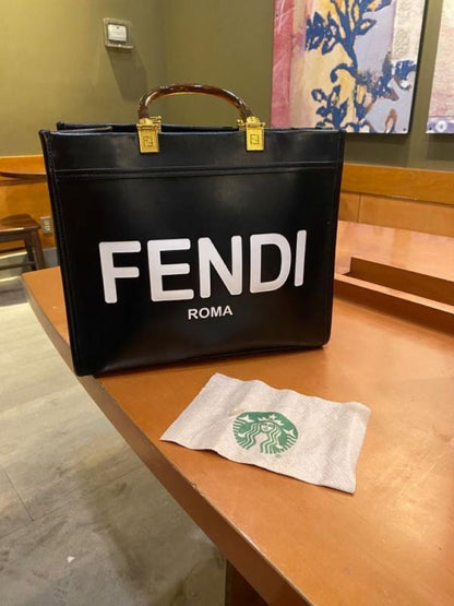 Fd Sunshine Shopper Tote With Charm LongBelt