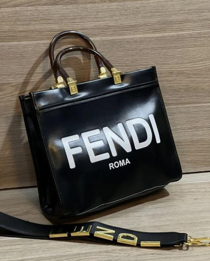 Fd Sunshine Shopper Tote With Charm LongBelt