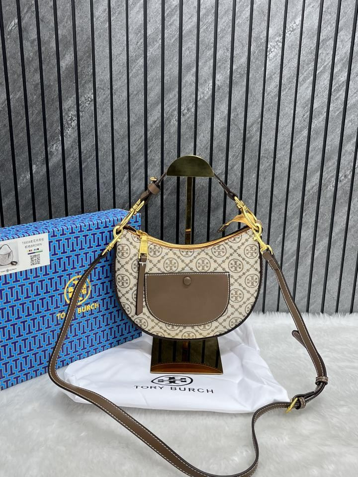TB Jacquard Cresent Slingbag With Box
