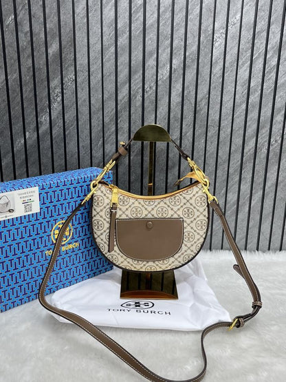 TB Jacquard Cresent Slingbag With Box
