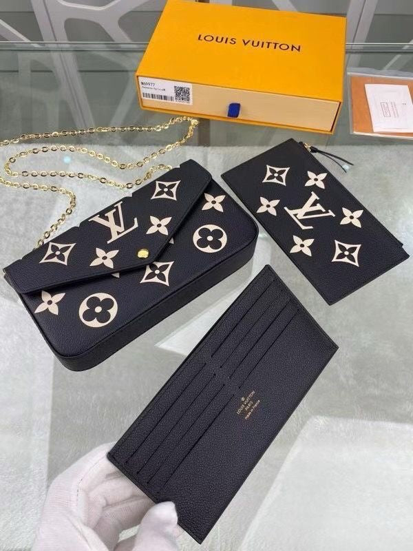 LV Pochette Felicie Monogram Empreinte Leather Purse Handbags Bag