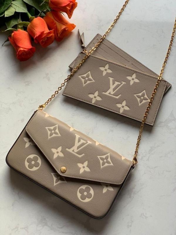 LV Pochette Felicie Monogram Empreinte Leather Purse Handbags Bag