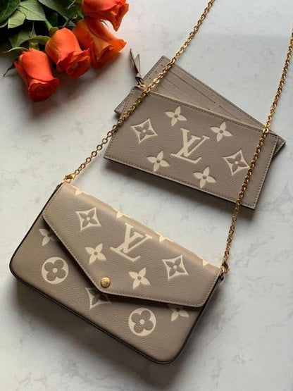 LV Pochette Felicie Monogram Empreinte Leather Purse Handbags Bag
