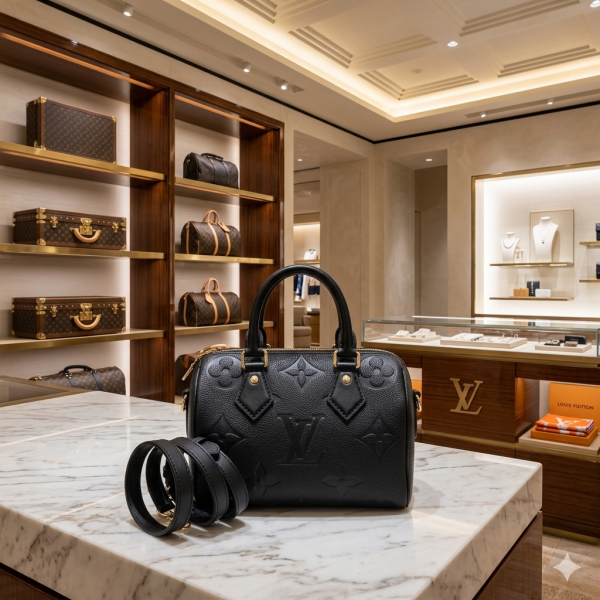 LV speedy bag with doublebox carrybag