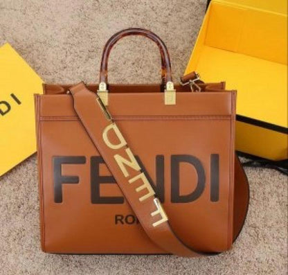 FD roma plain ladies trendy leather handbag big size