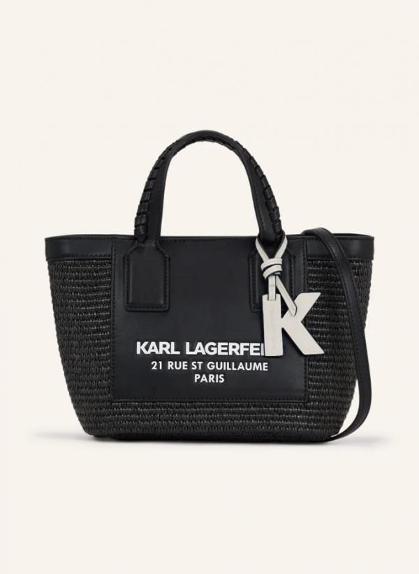 KL Lagerfeld Small guillaume raffia Leather Totebag