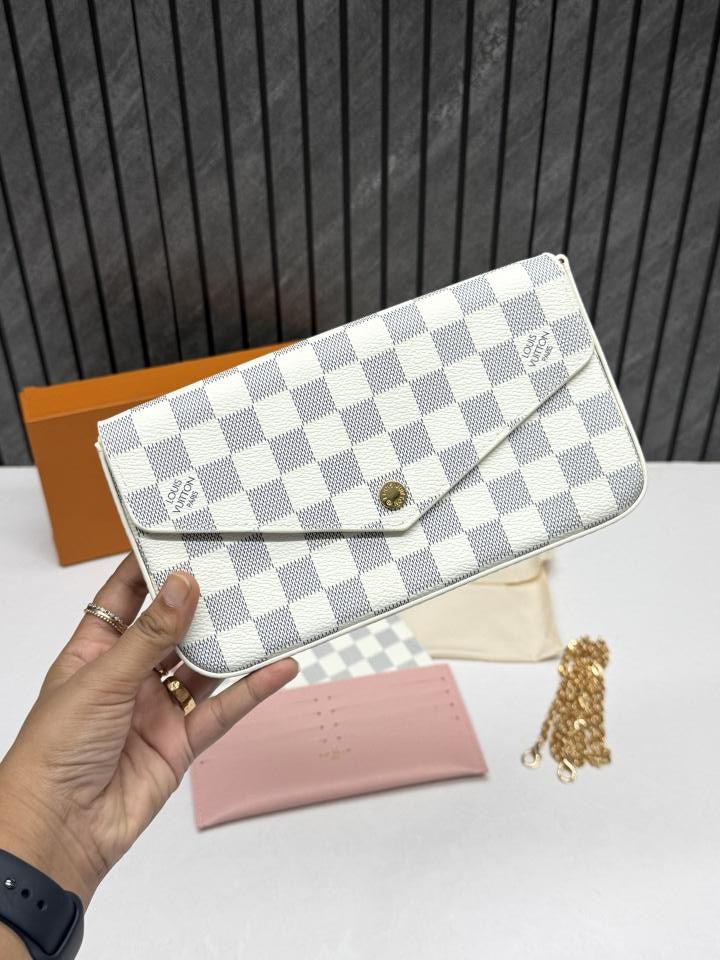 LV  Pochette Felicie Monogram Empreinte Leather Purse Handbags Bag