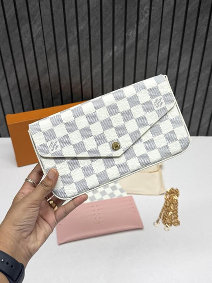 LV  Pochette Felicie Monogram Empreinte Leather Purse Handbags Bag