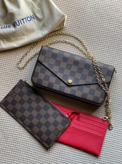 LV  Pochette Felicie Monogram Empreinte Leather Purse Handbags Bag