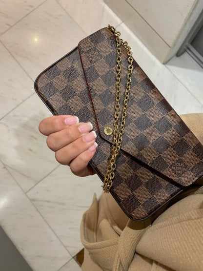 LV  Pochette Felicie Monogram Empreinte Leather Purse Handbags Bag