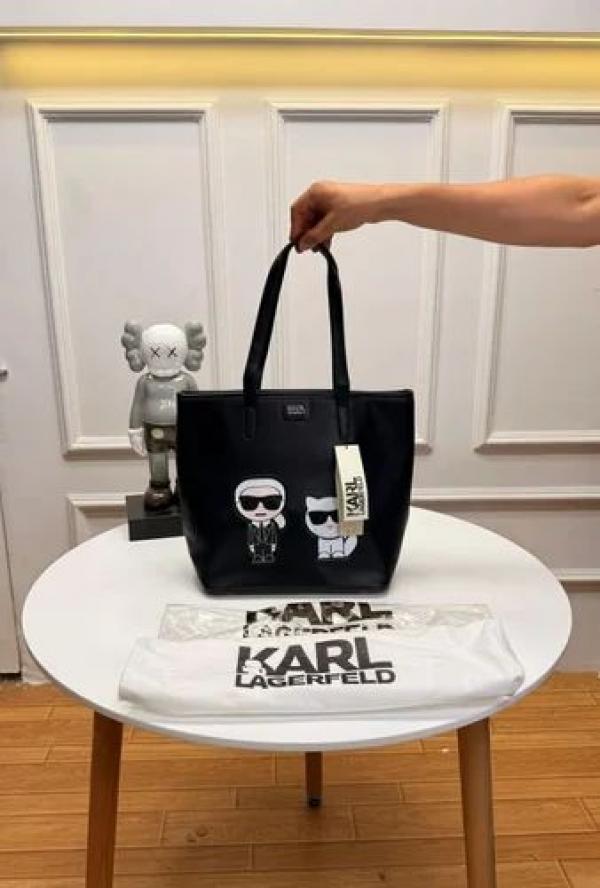 KL Lagerfeld Embossed Logo Tote Para Mujer Original With Dust Bag