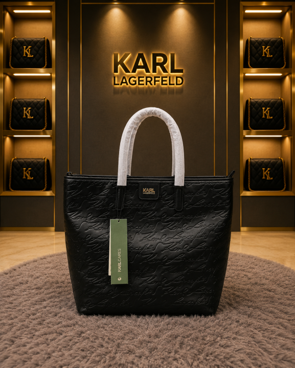 KL Lagerfeld Embossed Logo Tote Para Mujer Original With Dust Bag