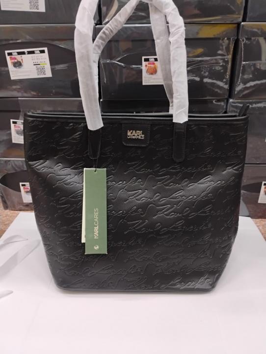 KL Lagerfeld Embossed Logo Tote Para Mujer Original With Dust Bag