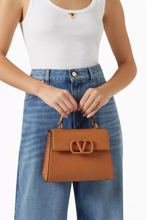 Val White Sling Shoulder Bag With Dust Cover