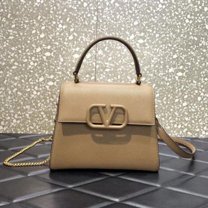 Val White Sling Shoulder Bag With Dust Cover