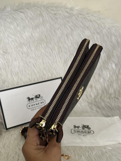 CH Dual Zip Wristlet Sling Bag With Original Box &amp; Dustcover Packingh