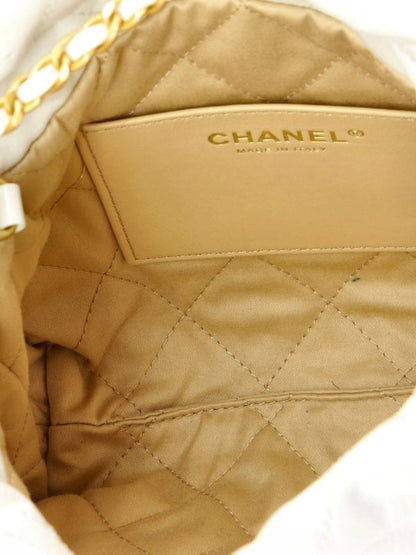 CN pre owned Chain Hobo Quilted Calfskin Mini crossbody bag with premium quality box