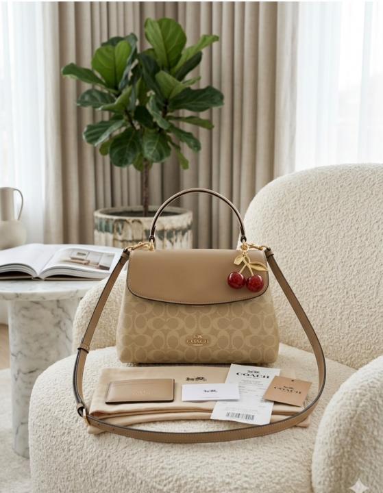 CH EMORY HANDLE BAG WITH CHERRY CHARM AND PREMIUM QUALITY BOX