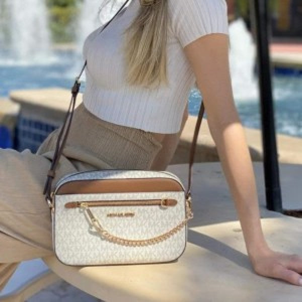 MK Jet Set East West Chain Crossbody Sling with box