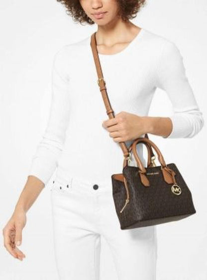 MK MIRROR EMILIA LOGO MINI TOTE BAG double box packing