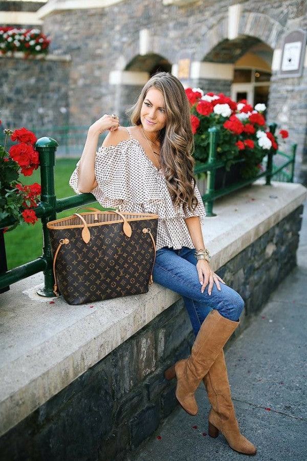 LV NEVERFULL chex PATTERN PREMIUM QUALITY WITH OG BOX