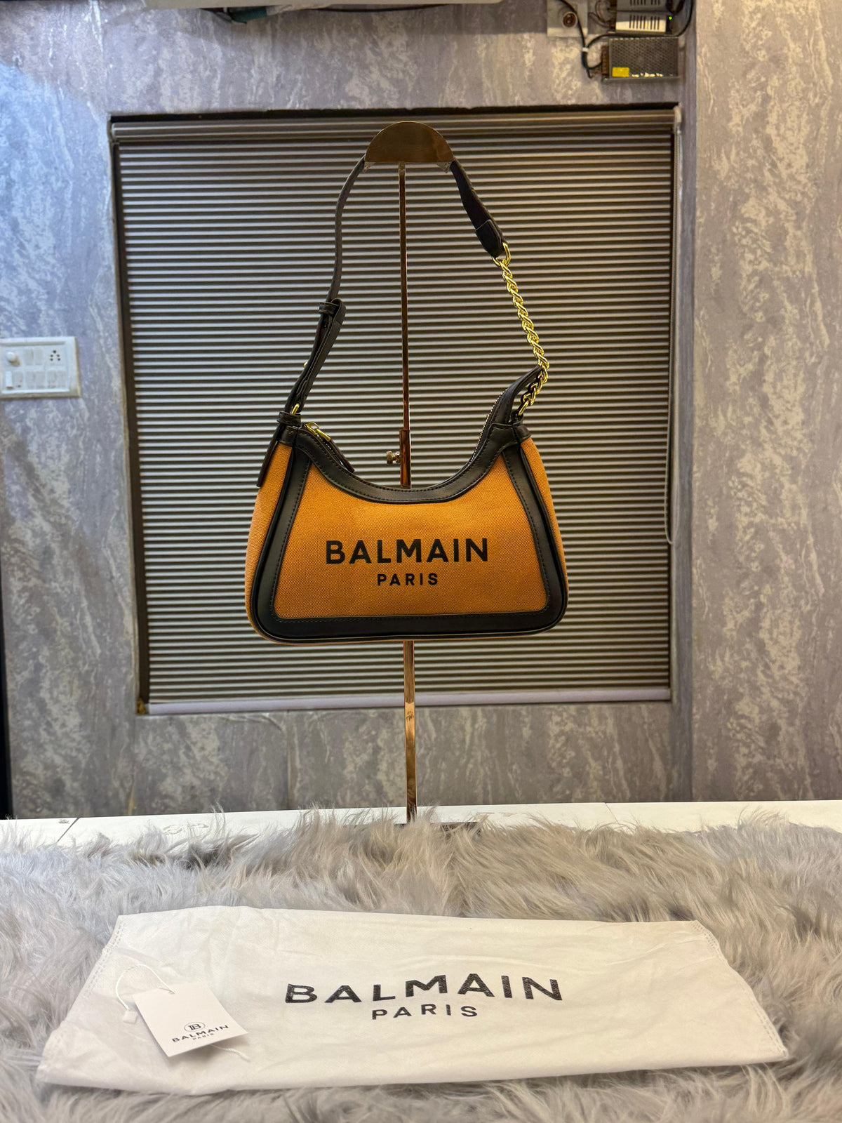 BAL B ARMY LOGO PRINT SHOULDER BAG WITHOUT BOX