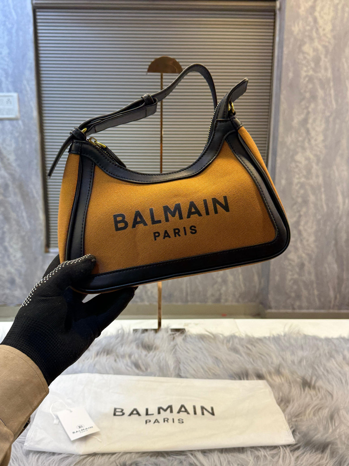 BAL B ARMY LOGO PRINT SHOULDER BAG WITHOUT BOX