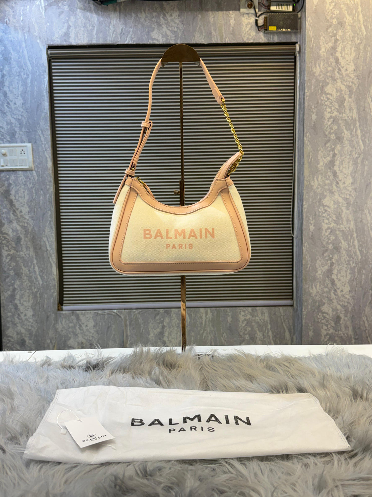 BAL B ARMY LOGO PRINT SHOULDER BAG WITHOUT BOX