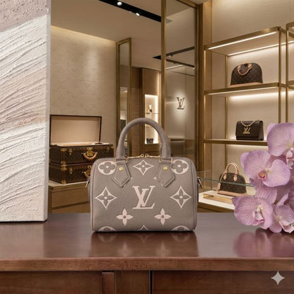 LV speedy bag with doublebox carrybag