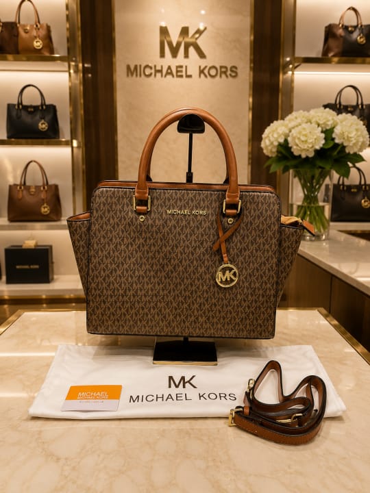 MK Sienna Medium Satchel Bag With DustCover
