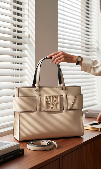 ARM Exchange Susy Leather Tote Bag with premium quality box