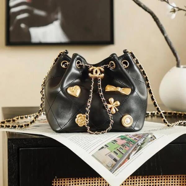 CN Bowtie mini bucket bag with premium quality bow