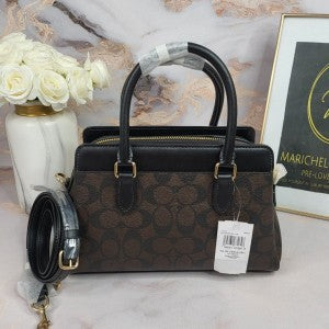 CH mini darcie carryall in signature chambray bag with box