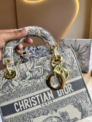 Dio Lady Tiger Print Black Sling Bag With Box Dust bag Sling belt